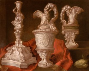 Nature morte au flambeau d argent